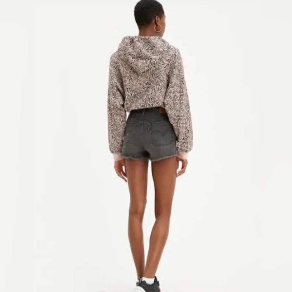 Levi's Premium 501 Original Womens Dark Gray Denim High Rise Cotton Shorts Sz 30